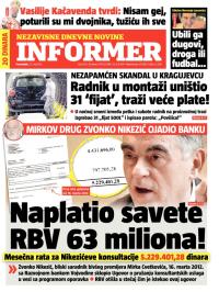 Informer - broj 321, 27. maj 2013.