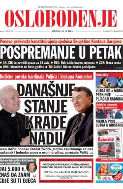 Oslobođenje - broj 24.449, 24. dec 2014.