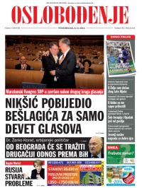 Oslobođenje - broj 24.433, 8. dec 2014.