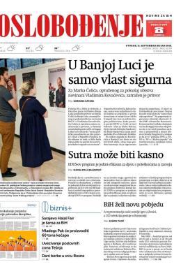 Oslobođenje - broj 25787, 11. sep 2018.