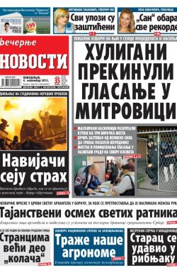 Večernje novosti - broj 1081, 4. nov 2013.