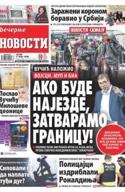 Večernje novosti - broj 3534, 6. mar 2020.