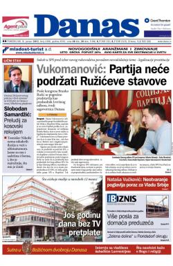 Danas - broj 6308, 5. jan 2015.