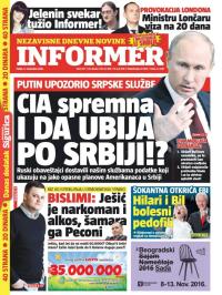 Informer - broj 1377, 4. nov 2016.