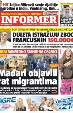 Informer - broj 1026, 15. sep 2015.