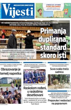 Vijesti - broj 9818, 31. avg 2025.