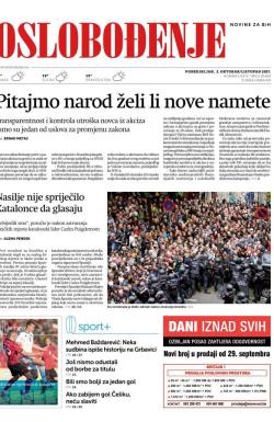 Oslobođenje - broj 25450, 2. okt 2017.