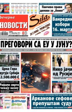 Večernje novosti - broj 1120, 13. dec 2013.
