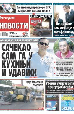 Večernje novosti - broj 1531, 19. maj 2015.