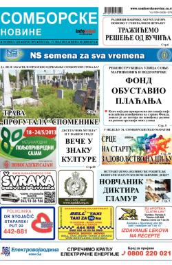 Somborske novine - broj 3073, 17. maj 2013.