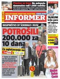 Informer CG - broj 1343, 26. sep 2016.