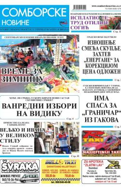 Somborske novine - broj 3194, 11. sep 2015.