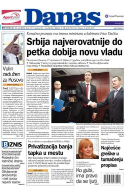 Danas - broj 5411, 23. jul 2012.