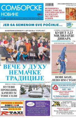 Somborske novine - broj 3365, 21. dec 2018.