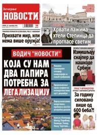 Večernje novosti - broj 5566, 22. nov 2025.