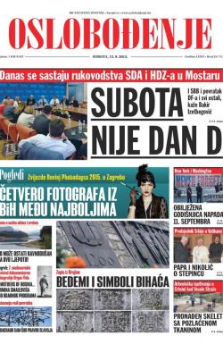 Oslobođenje - broj 24.711, 12. sep 2015.