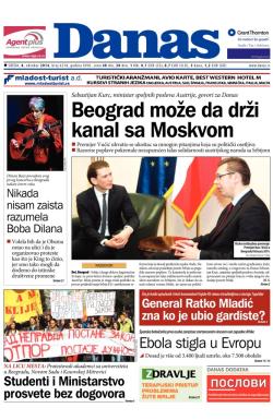 Danas - broj 6218, 8. okt 2014.
