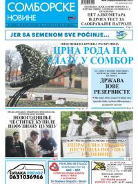 Somborske novine - broj 3377, 15. mar 2019.