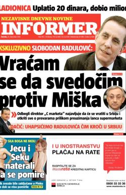 Informer - broj 193, 20. dec 2012.