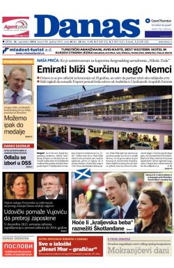 Danas - broj 6190, 10. sep 2014.