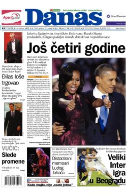 Danas - broj 5519, 8. nov 2012.