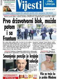 Vijesti - broj 5576, 15. nov 2013.