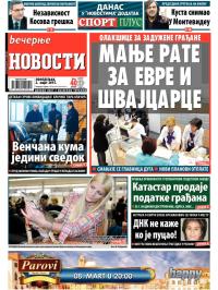 Večernje novosti - broj 1456, 2. mar 2015.