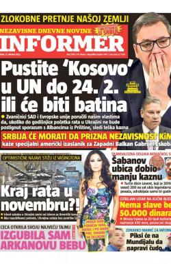 Informer - broj 3198, 21. okt 2022.