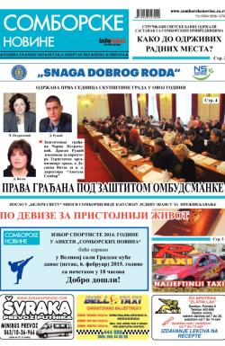 Somborske novine - broj 3163, 6. feb 2015.