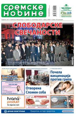 Sremske Novine - broj 3062, 6. nov 2019.