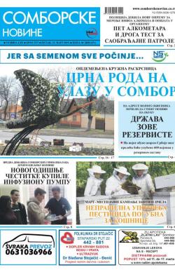 Somborske novine - broj 3377, 15. mar 2019.