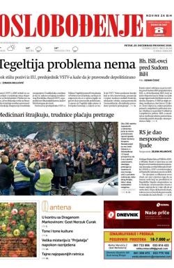 Oslobođenje - broj 26244, 20. dec 2019.