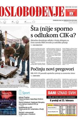 Oslobođenje - broj 25594, 26. feb 2018.