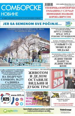 Somborske novine - broj 3429, 13. mar 2020.