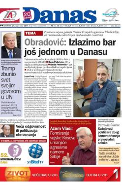 Danas - broj 7297, 21. sep 2017.