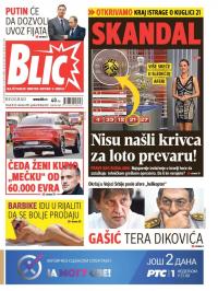 Blic - broj 6722, 30. okt 2015.