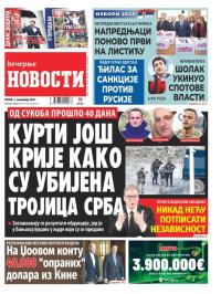 Večernje novosti - broj 4836, 3. nov 2023.