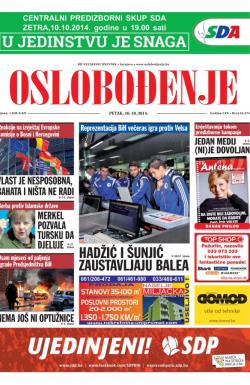 Oslobođenje - broj 24.374, 10. okt 2014.