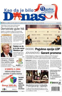 Danas - broj 5364, 6. jun 2012.