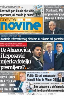 Dnevne novine - broj 2968, 20. apr 2021.