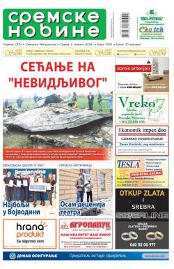 Sremske Novine - broj 3292, 3. apr 2024.