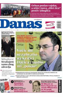 Danas - broj 6557-6558, 12. sep 2015.