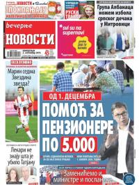 Večernje novosti - broj 3352, 2. sep 2019.