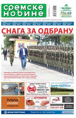 Sremske Novine - broj 2996, 1. avg 2018.