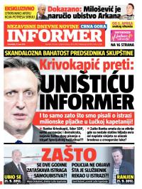 Informer CG - broj 580, 31. mar 2014.
