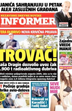 Informer - broj 455, 30. okt 2013.
