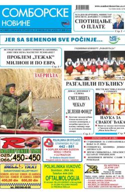 Somborske novine - broj 3257, 25. nov 2016.