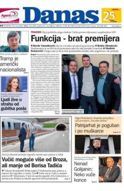 Danas - broj 6989, 17. nov 2016.