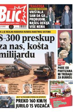 Blic - broj 7493, 22. dec 2017.