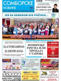 Somborske novine - broj 3229, 13. maj 2016.